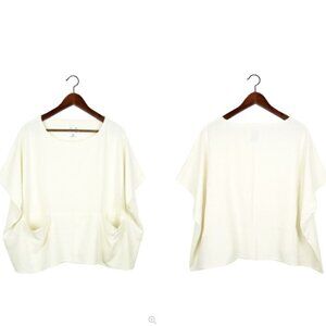 Jamie + The Jones Raw Silk Cream Pocket Box Top